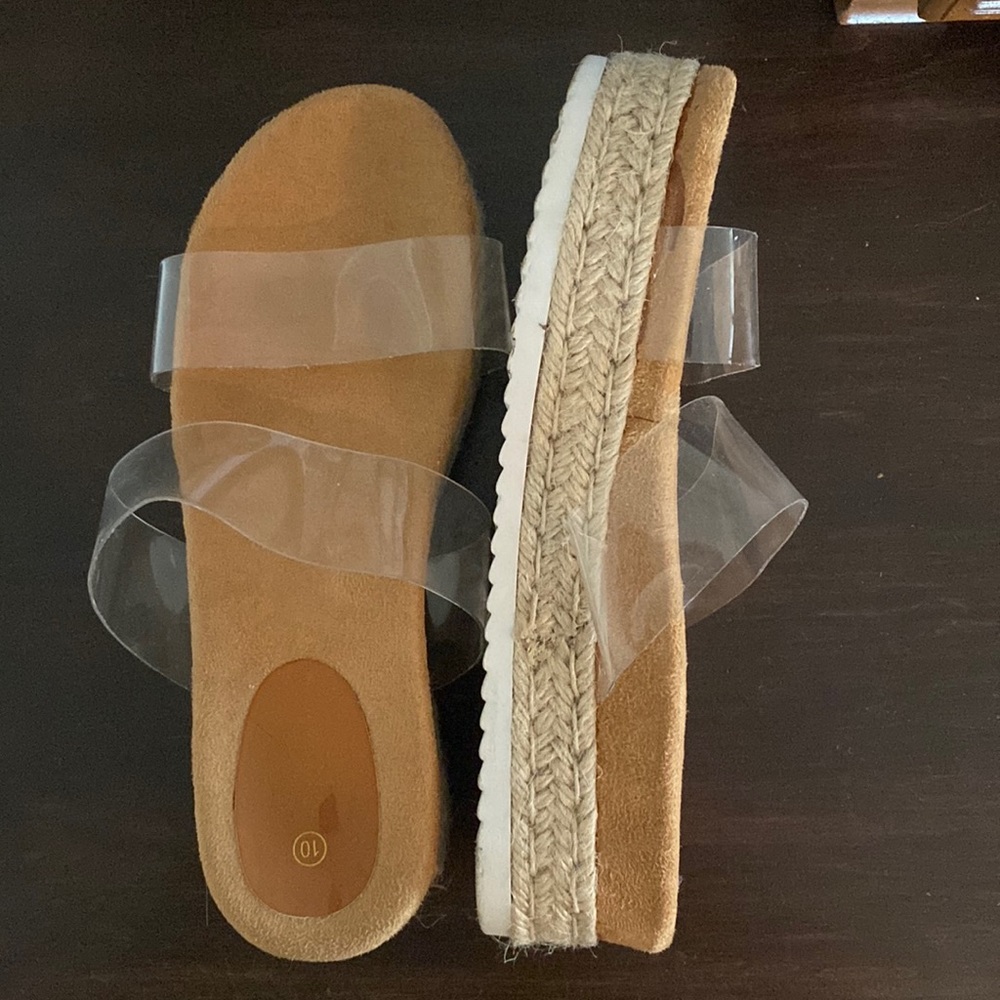 Clear Strap Platform Sandals